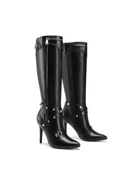 NWT Women's Metallic Stiletto Heeled Knee High Boots- Multi Colors